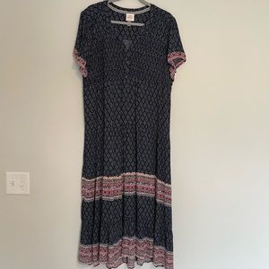 Knox Rose boho short sleeve dress - L
